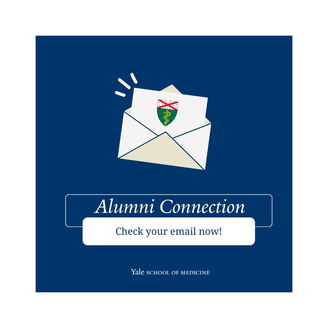 Alumni, check your inbox! The latest Alumni Connection Newsletter is out now. Stay updated and connected! #Yale #YaleAlumni #YaleMed #AlumniConnection #StayConnected #Newsletter