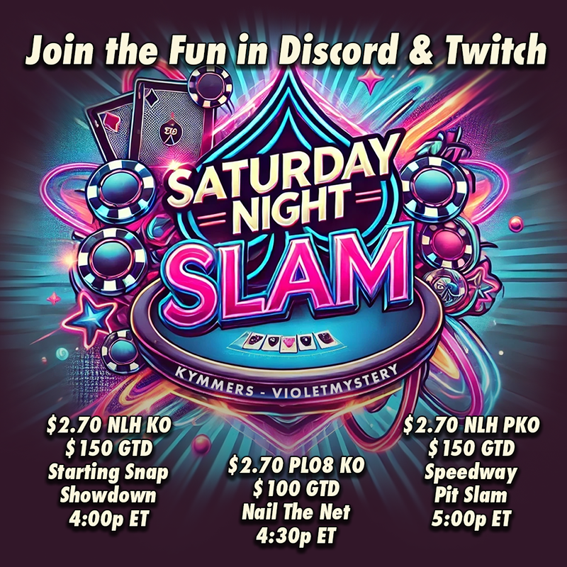 🚨 Saturday Night Slam🚨
🔴 LIVE 👉 twitch.tv/Kymmers66 🔴

🏁 Starting Snap Showdown- 🏁 Nail The Net- 🏁 Speedway Pit Slam 🏁
📢 Entries–Bonus Play–High Hands &amp; MORE
🪂🪂🪂  !ACR !DISCORD 
📢 Need an ACR account? Sign Up Here 👉  bit.ly/KymmersBONUS USE CODE: KYMMERS
🔥