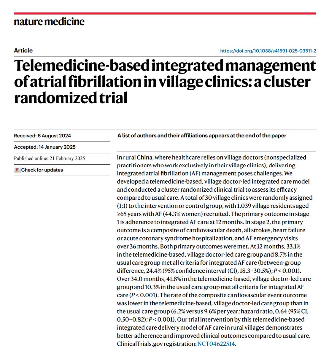 Per assistere pazienti che vivono in zone remote non servono inutili e pericolosi piccoli ospedali non attrezzati. 

Ci vogliono risorse, volontà e tecnologia, come in questo caso.