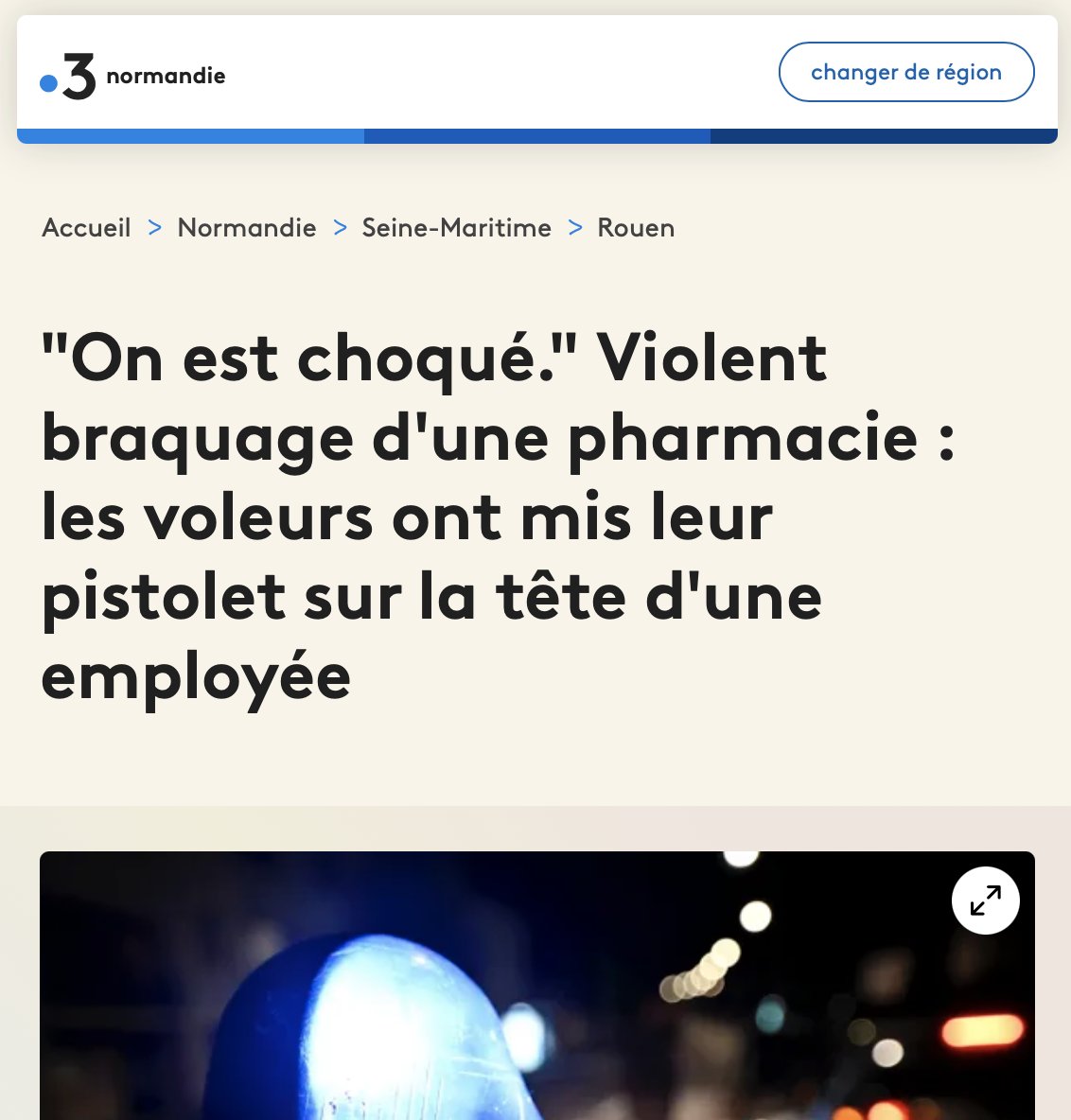 Philippe Besset (@philippebesset) on Twitter photo Un flingue sur la tempe d’une étudiante : est-ce ça, notre vie désormais ?
Total soutien à l’équipe de la pharmacie de la Grande Mare à Rouen. Total soutien à toi, <a href="/CarineWolfThal/">Carine Wolf-Thal</a> , chère amie. S’en prendre à notre présidente de l’Ordre, c’est s’en prendre à nous tous. Un flingue sur la tempe d’une étudiante : est-ce ça, notre vie désormais ?
Total soutien à l’équipe de la pharmacie de la Grande Mare à Rouen. Total soutien à toi, <a href="/CarineWolfThal/">Carine Wolf-Thal</a> , chère amie. S’en prendre à notre présidente de l’Ordre, c’est s’en prendre à nous tous.