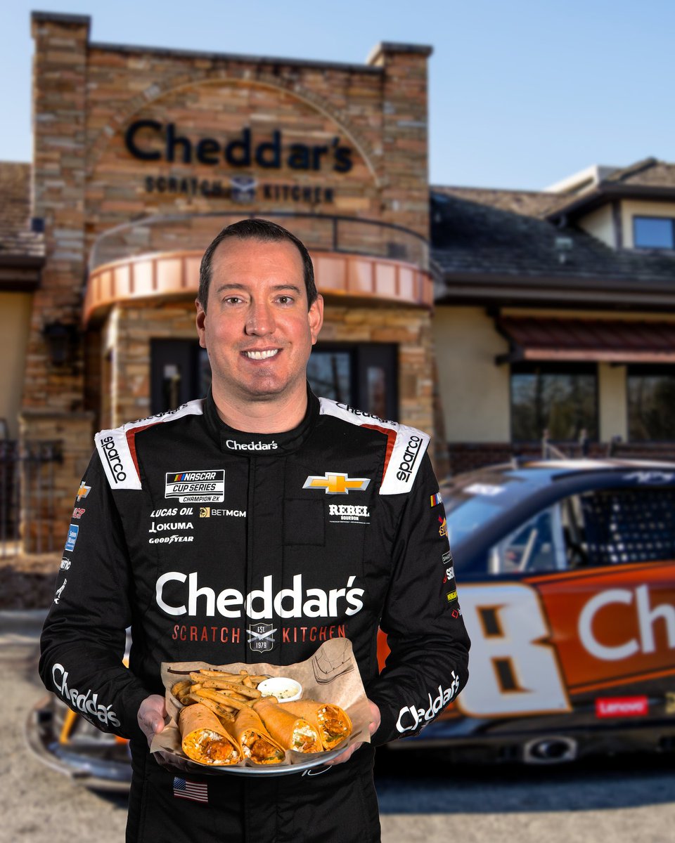 Cheddar's Scratch Kitchen (@cheddarskitchen) on Twitter photo Buffalo Chicken Wrappers + <a href="/KyleBusch/">Kyle Busch</a> = 🔥🔥🔥
No better duo to take on Hotlanta. 🏁
This plate is stacked. Are you finishing it all in one go, or saving some for lunch the next day? RT and let us know below for a chance to snag gear worthy of a champion.
#Ambetter400 Buffalo Chicken Wrappers + <a href="/KyleBusch/">Kyle Busch</a> = 🔥🔥🔥
No better duo to take on Hotlanta. 🏁
This plate is stacked. Are you finishing it all in one go, or saving some for lunch the next day? RT and let us know below for a chance to snag gear worthy of a champion.
#Ambetter400