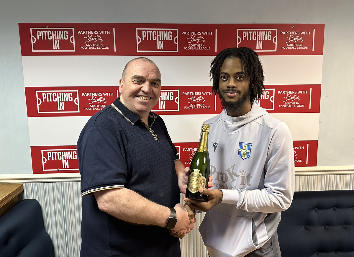 This afternoon’s Man Of The Match is Rashawn Scott who is pictured here receiving his award from Chairman Ian Kettridge 

Congratulations <a href="/RashawnScott11/">Rashawn Rivaldo Scott</a> !