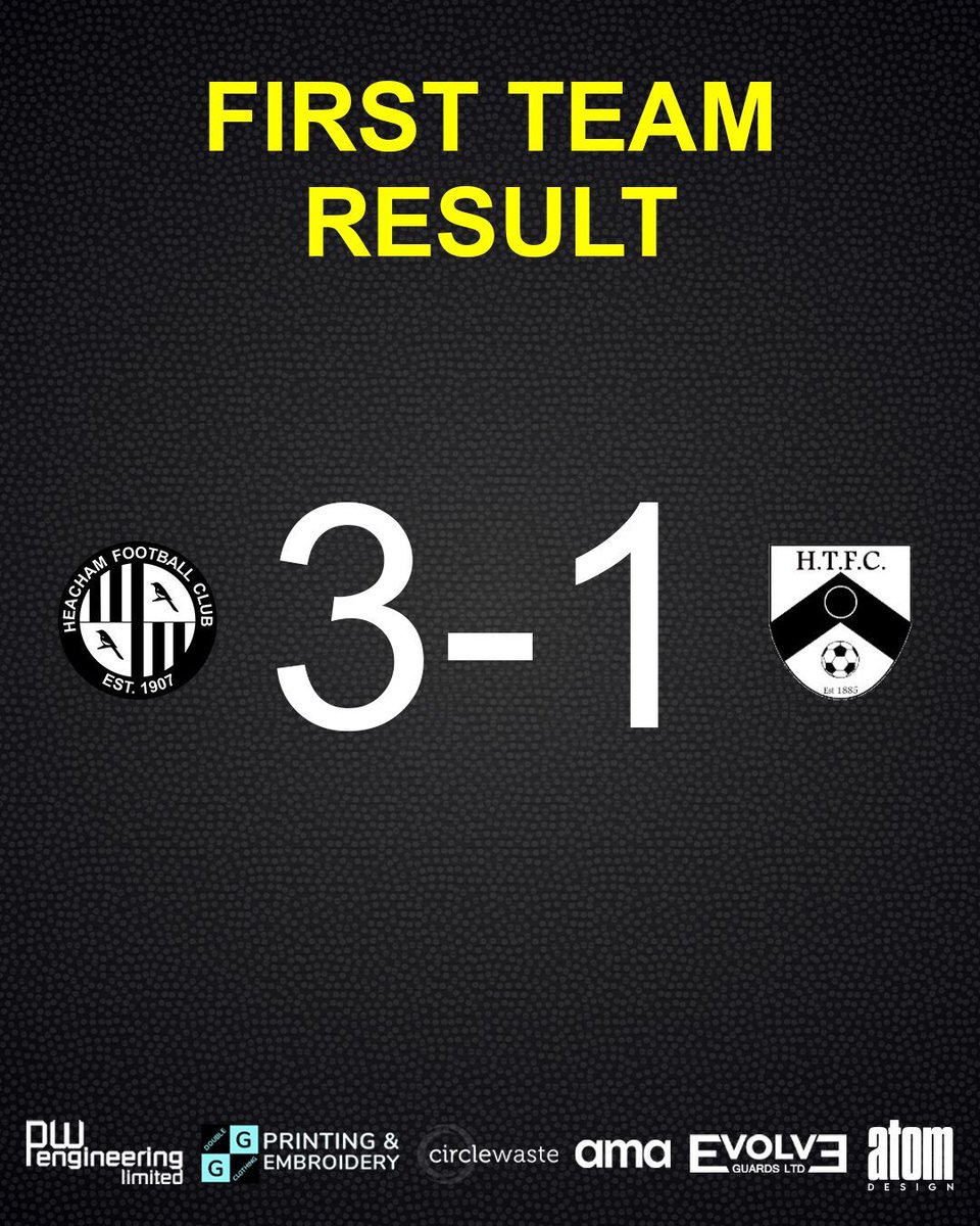 HeachamFC's tweet photo. Full Time

A brace from T.Hilliard ⚽ ⚽  and a free kick from K.Anderson ⚽  sees Heacham First Team beat Harleston Town 3-1.

🏆 T.Hilliard picks up MoTM after a superb performance 👏 https://t.co/EX0KbP1Yxo