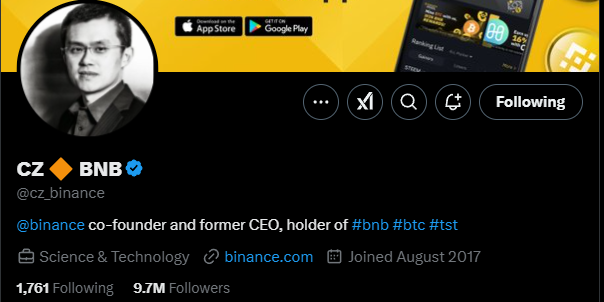 RealJusticeguy's tweet photo. @TestonBSC @cz_binance WEN PROFILE UPDATE https://t.co/aAKpJv2a4W