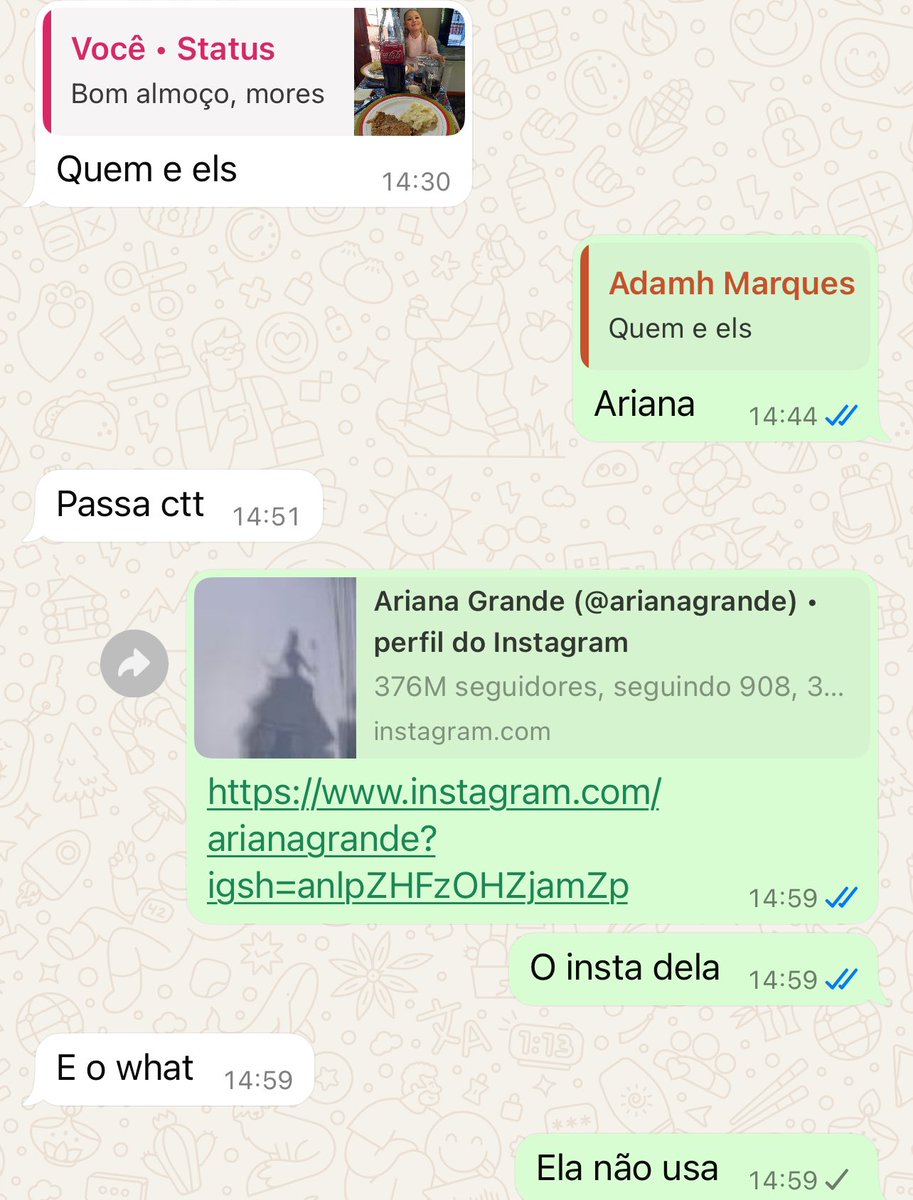 VictorAshfoord's tweet image. E eu que postei uma foto a Ariana no wpp e um hétero veio me pedir o wpp dela 
#ariana #arianagrande #arianator