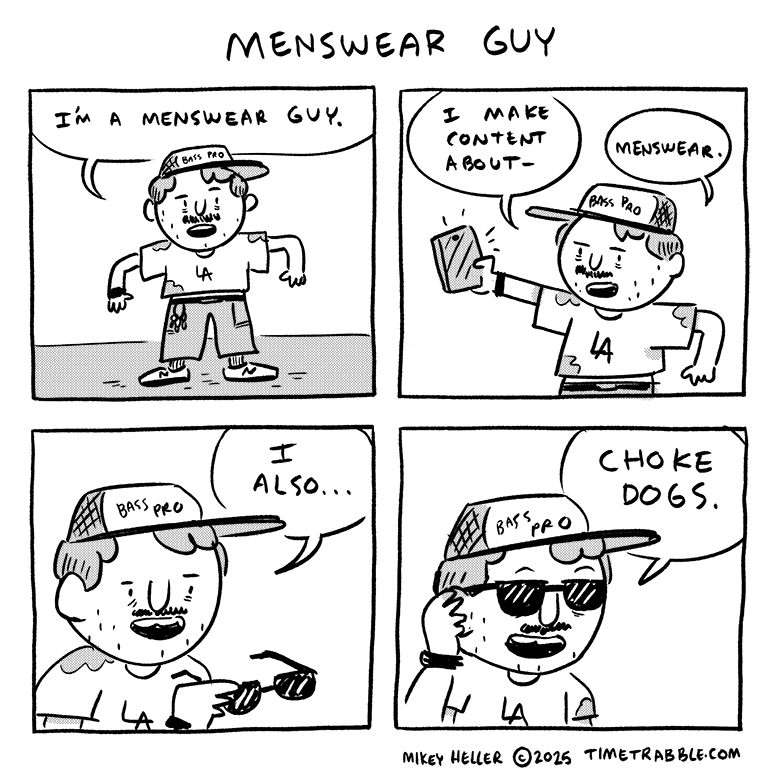 i drew a comic about a menswear guy 