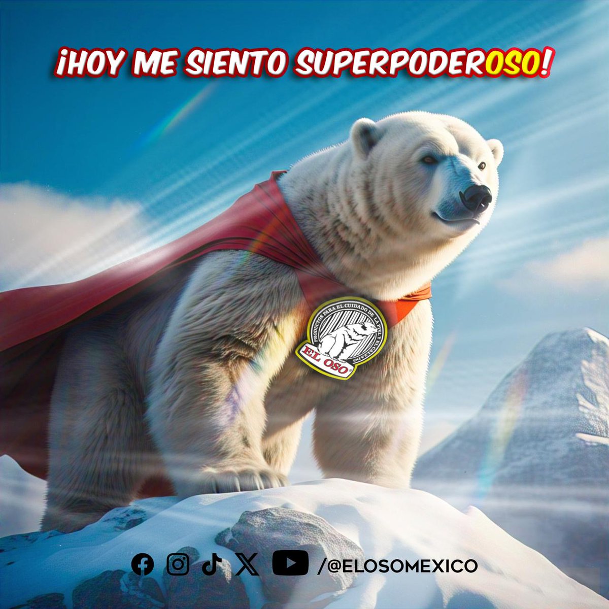 El_Oso_Mexico's tweet image. ¡Hoy me siento superpoderOSO! 🦸🐻‍❄️ 

¿Y saben qué? Este sentimiento no viene de la nada; es gracias a todo el apoyo increíble que he recibido de cada uno de ustedes. 

OSO representa la fuerza y la valentía que me inspiran a seguir adelante. #valentia #eloso #fuerza