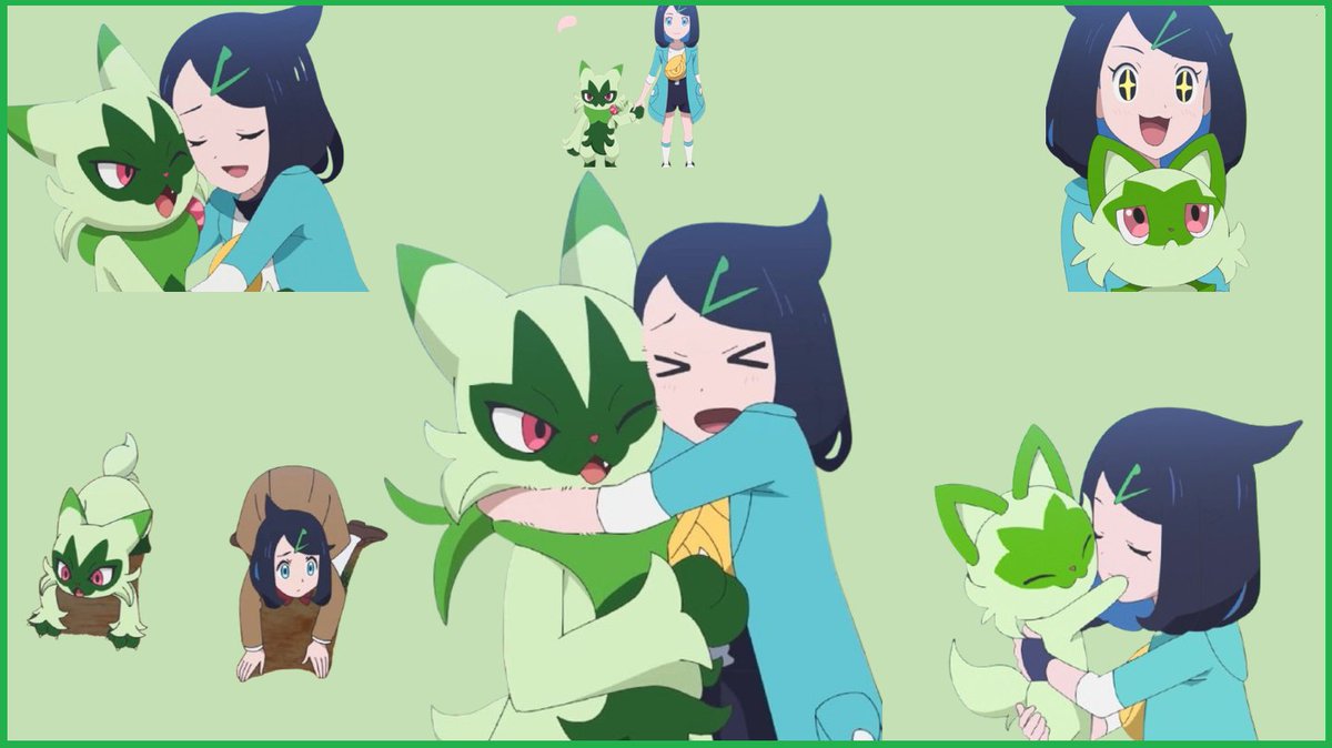 So today is "Cat Day"! 
And we know who our favorite cats are~ (yes, they're both cats) 😺

#anipoke #PokemonHorizons #Liko