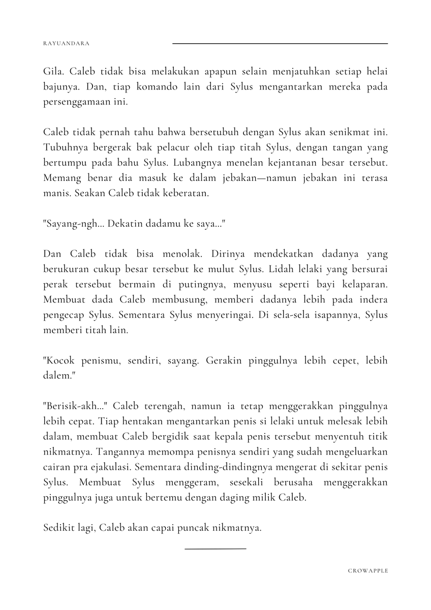 rayuandara's tweet photo. #crowapple : Sylus x Caleb
Karya ini mengandung ─── adegan 18+, hypnotism, semi-necrophilia, murder attempt, blood

Katanya, jangan sekalipun tatap manik tersebut, seindah apapun rupanya. https://t.co/e0310e3Stj