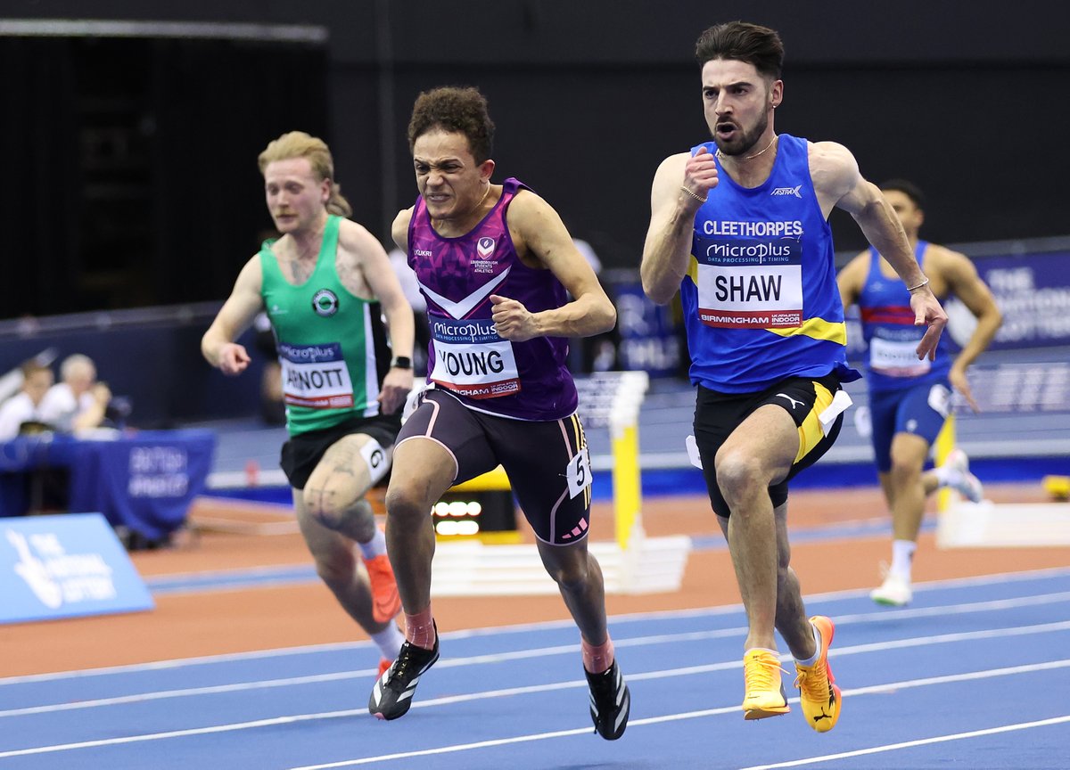Zac Shaw is your British Champ 😤

He wins the men's para 60m national title in a time of 7.07s 🥇

Thomas Young comes in second with 7.16 as James Arnott clinches bronze in 7.53

#UKIndoorChamps
