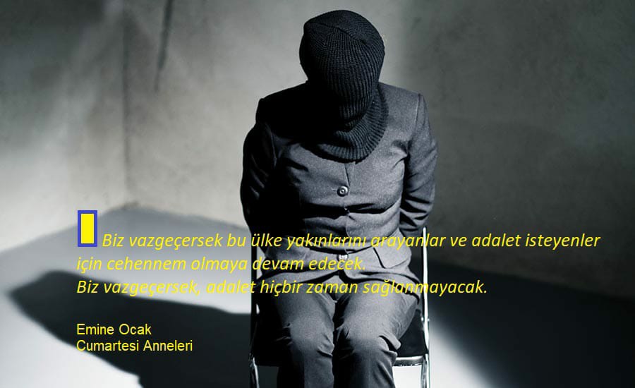 Bugüne kadar 1352 kişi devlet eliyle kaçırılmış, işkence görmüş, gözaltında kaybedilmiş. 

Net olmamakla birlikte bu insanların çok az bir kısmı ortaya çıkarılmış. Çoğunun bir mezarı dahi yok. 

Sessizlik ZülmüBüyütür