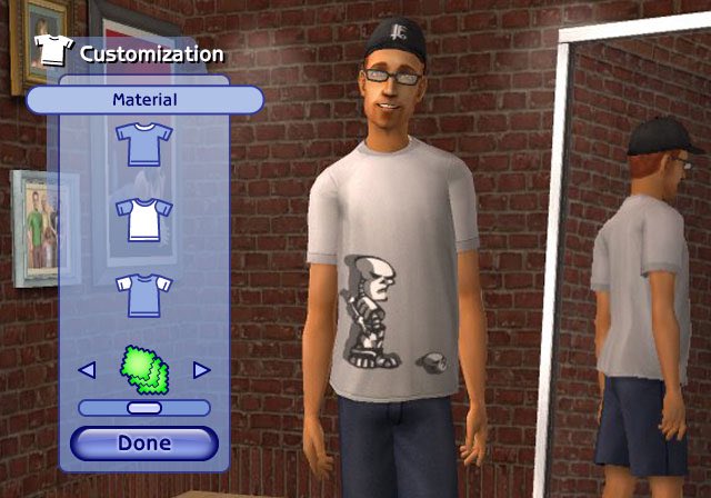 SimneySpears's tweet photo. insane that the sims 2 for console had a feature where you could edit clothing directly in CAS, like change the sleeve length, material, etc. and this feature has never been seen again. 

How did a CONSOLE game released in 2005 have some of the most advanced features 😭😭 https://t.co/lDq3lVLcs9
