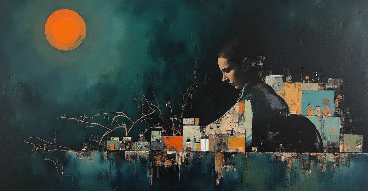 VPanEmpireArts's tweet image. 🌕 "Solitude Beneath the Crimson Moon"—A haunting reflection of urban isolation and introspection. 🌌🌃 Own this rare NFT masterpiece now! 🔥 #NFTArt #DigitalSolitude #UrbanReflection #ETH #SurrealMood #RareNFT