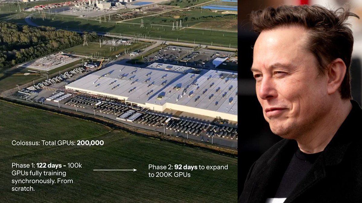 saramshadotel's tweet photo. Silicon Valley said it would take 2 YEARS to build.

Then Elon casually did it in 4 months.

One abandoned factory, 100,000 processors and an energy usage like Boulder, CO.

This is how Musk built the brains of Grok 3 (using Tesla tech): https://t.co/Cx9uxl49sq