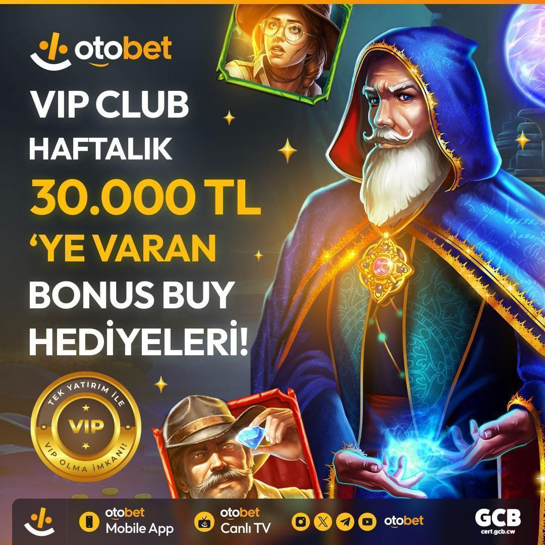 Otobet’te Eğlence Dolu Anlar, Harika Hediyeler!

👑 VIP Haftalık 30.000 TL’ye Varan Bonus Buy Hediyeleri

💰 Her yatırımda yeni bir seviye'ye geçerek, daha fazla bonus kazanabilirsiniz.

⭐️ Otobet! Sizi özel hissettirir ❤️

 ⚡️ cutt.ly/4eJCYpSE