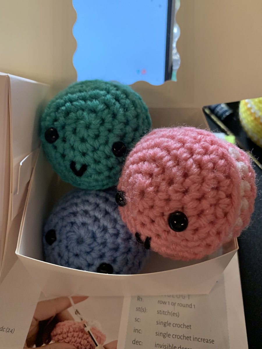 creation_bellas's tweet photo. What does a pile of cute macaroons turn into. Well a cute package of macaroons. 

#amigurumi #crochetersofinstagram #crochet #crocheting #crochetaddict #macaroons #macaroonslover #macaroonsfordays #baking #bakinglove #bakingfromscratch https://t.co/iwVaDttnFN