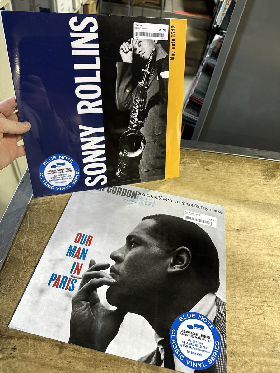 GraywhaleSLC's tweet photo. .@bluenoterecords Authorized Dealer 

Blue Note Classic Vinyl Series

Sonny Rollins - Volume 1 - $29.99

Dexter Gordon - Our Man In Paris - $29.99

Available at our stores and https://t.co/G1H1mNehQG today! https://t.co/V2tFNkVrIk