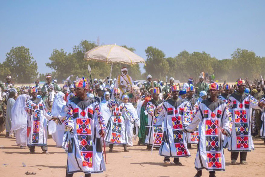 bamalgmedia's tweet photo. The event was graced by distinguished guests including present and former Governors from across Nigeria, and several emirs including the Sultan of Sokoto.

The Shehu of Bama, reaffirms his commitment to serve with fairness and justice. #BamaIsAwakening https://t.co/fsgkja8kXZ