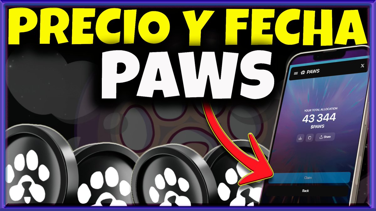 🚨PRECIO Y TGE DE PAWS

✅ POSIBLES EXCHANGES
✅ PREDICCIÓN PRECIO
✅ ALLOCATION
✅ ESTRATEGIA

🎁 2 SORTEOS ACTIVOS 20$🫨(YOUTUBE Y TELEGRAM)

DALE AMOR SI OS GUSTA PARA PODER SEGUIR TRAYENDO MÁS INFO FRESCA Y VALIOSA COMO TU❤️
youtube.com/watch?v=_KIPpf…