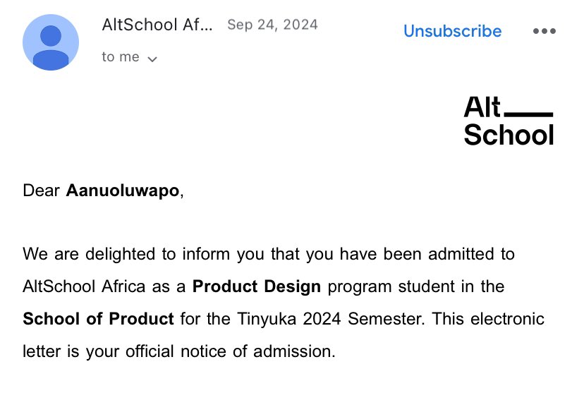 FalolaAanuoluw3's tweet image. ALT SCHOOL FIRST SEMESTER✨👩💻
From having half of my tuition fees covered by @kikimordi last year to acing my assignments and quizzes⚡️
And getting a 92% on my first semester assessment exam ⚡️
I look forward to sharing the rest of my journey at @AltSchoolAfrica ✨