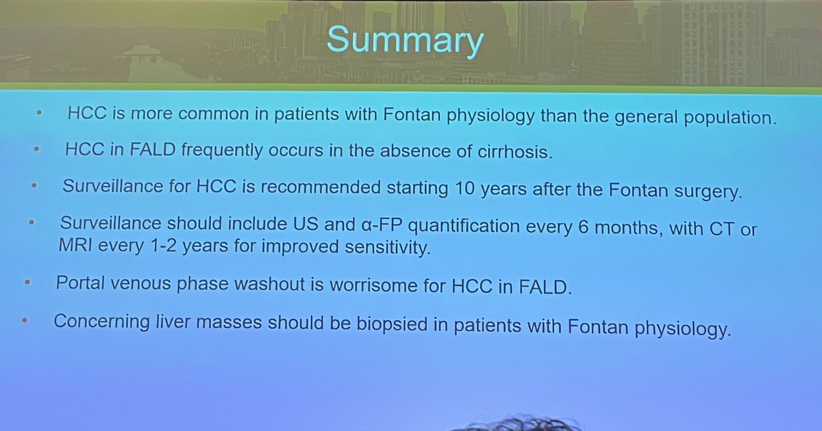 Lizzie Aby, MD (@lizzieabymd) on Twitter photo Dr. Moira Hilscher of <a href="/MayoClinicGIHep/">Mayo Clinic Gastroenterology & Hepatology</a> discusses #HCC in patients with fontan associated liver disease
Great paper in <a href="/JHepatology/">Journal of Hepatology</a>
pubmed.ncbi.nlm.nih.gov/37863545/
#HCClive2025 Dr. Moira Hilscher of <a href="/MayoClinicGIHep/">Mayo Clinic Gastroenterology & Hepatology</a> discusses #HCC in patients with fontan associated liver disease
Great paper in <a href="/JHepatology/">Journal of Hepatology</a>
pubmed.ncbi.nlm.nih.gov/37863545/
#HCClive2025