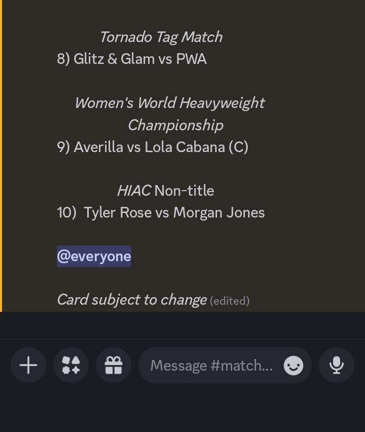 TCW Presents Come and Get Your Love Ppv with a special start time at 8:45pm Eastern Standard Time for our 2025 Hall of Fame. 
Live on twitch Nathansworld23
Tonight

Main show will start right after
