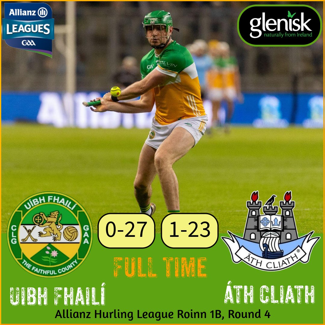 Full Time in Croke Park. Offaly are leaving the capital with all the points. A Dan Ravenhill free from 80 yards wins it for the Faithful.

Well done, lads 👌

Picture courtesy of Matthew Burke