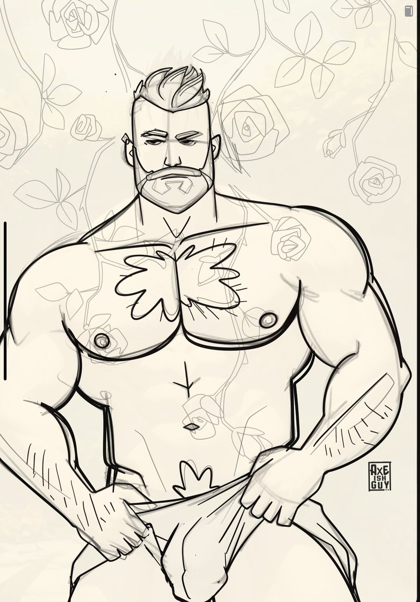 axeishguy's tweet photo. Work in progress 
( adding rewards for patreon ) 
Rose, thorns , thorny men.
Checkout my Patreon to see what’s going on and also best way to support and see more content.
#patreonartist #gayart 
#desimen #indiangaymen #loveandpride #thornymen https://t.co/Go3NBAwDWd
