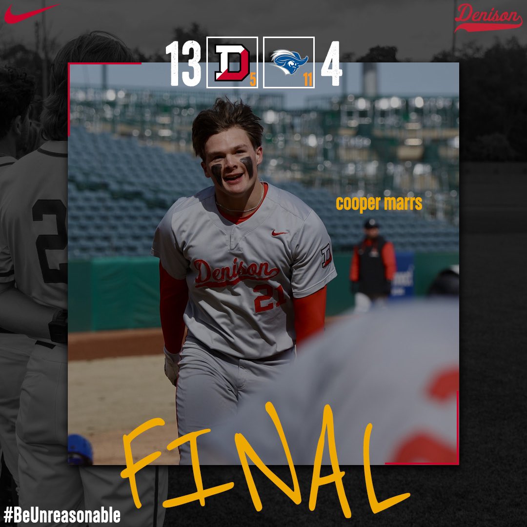 Final | #5 Denison 13 #11 CNU 4

Can’t ask for a better start!!

#BeUnreasonable