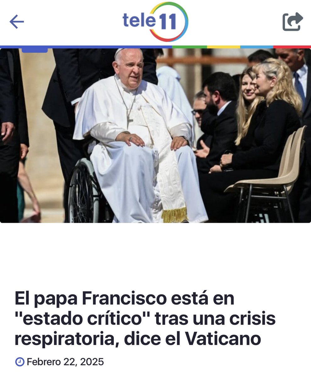 El planeta en oración por la salud del Papa Francisco. El Vaticano confirmó que sufrió una recaída y se encuentra en estado crítico.  #PapaFrancisco