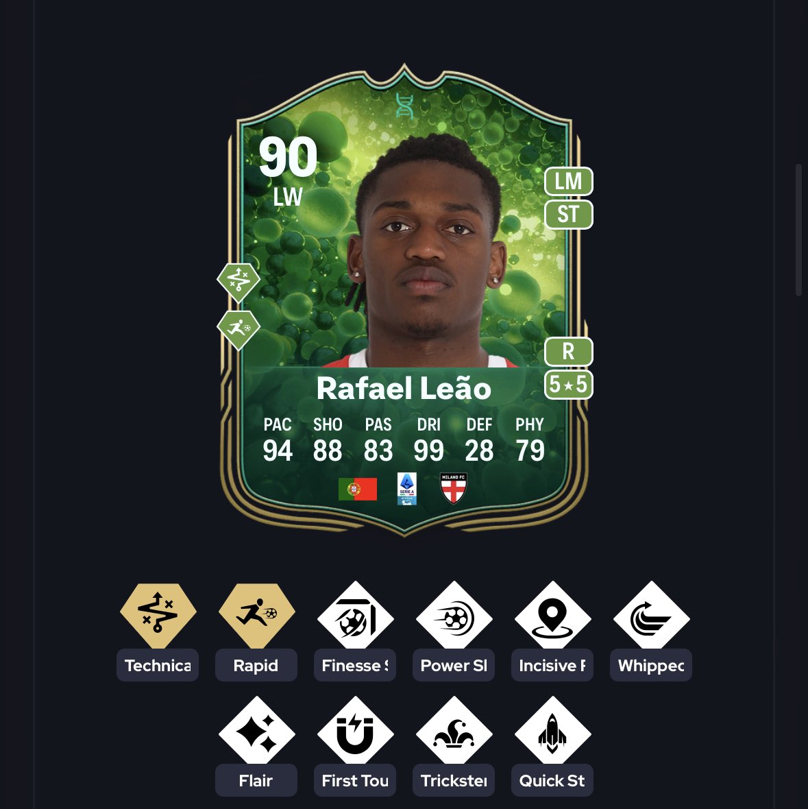 RobosFUT's tweet image. 🚨 LEAO IS GETTING CRAZY 😱 🇵🇹 

• FC Cup Shooting 🎯 
• Fantasy Captain 💥
• Complete Winger 🥵

How much would he be on the market?