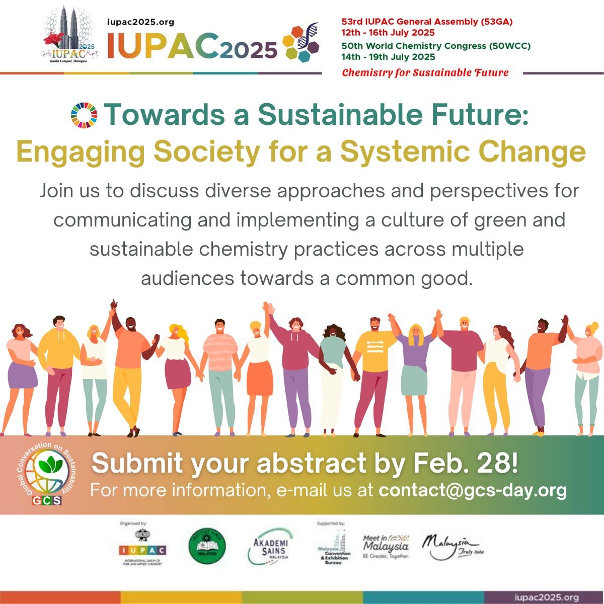 🚨The abstract submission deadline for IUPAC 2025 is approaching and if you're working on promoting discussions, plans, collaborations or actions toward a more sustainable future, please consider submitting your abstract and joining us