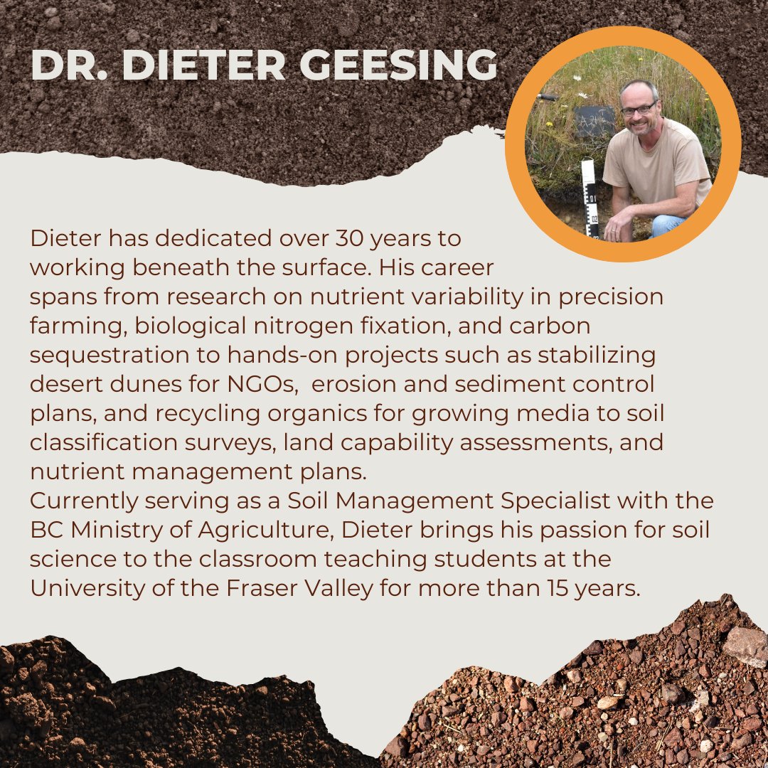 Introducing... our 2025 AGM panelists! These soil experts will be discussing communication of soil health to stakeholders. Come listen at our AGM on March 1st - RSVP link below! 🌟
eventbrite.ca/e/soils-and-da…