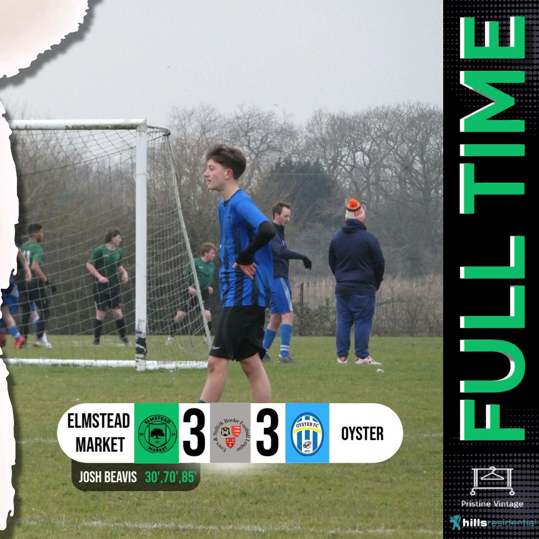 Elmstead_Market's tweet image. Full Time!
The first team draw 3-3 to oyster
A hatrick scored by Josh Beavis
#emfc #coye #football #nonleague #oneclub