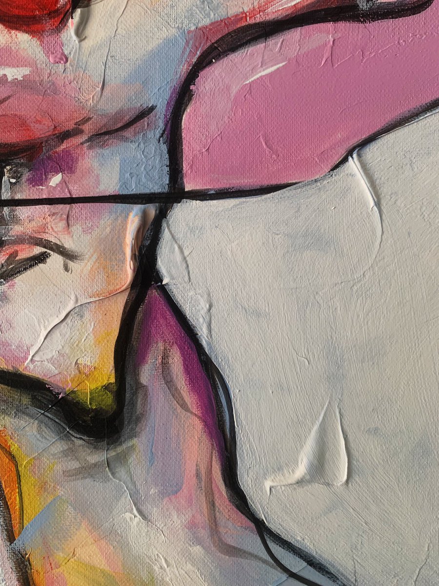 Ies0_'s tweet photo. whispers.. 

Mixed media on canvas 
60*60cm https://t.co/6ehAl3DSSg