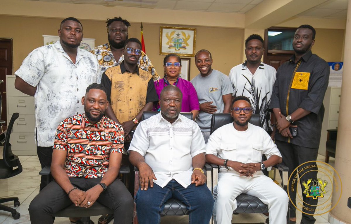 Samuel Etornam Kwasi Lavoe (@etornamoms) on Twitter photo Am so humble to lead some members of <a href="/Volta_CAI/">Volta Creative Arts</a> and. <a href="/Volta_caf/">Volta Creative Arts Foundation</a> to paid a courtesy visit to the newly appointed Volta Regional Minister Hon. James Gunu to congratulate him and present our vision for the creative industry
#VoltaCreatives #FeelTheVibe #VoltaCreativeArtsFestival Am so humble to lead some members of <a href="/Volta_CAI/">Volta Creative Arts</a> and. <a href="/Volta_caf/">Volta Creative Arts Foundation</a> to paid a courtesy visit to the newly appointed Volta Regional Minister Hon. James Gunu to congratulate him and present our vision for the creative industry
#VoltaCreatives #FeelTheVibe #VoltaCreativeArtsFestival