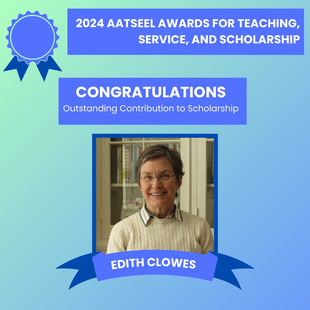 AATSEEL_Tweets's tweet photo. Congrats to the 2024 recipients of the AATSEEL Awards for Teaching, Service, and Scholarship! They were announced Friday, February 21, at the AATSEEL 2025 Conference Members' Meeting and Awards Ceremony. More information on the winners is available below:
https://t.co/qBgbOSUbBv https://t.co/ZIcVgxCzqI