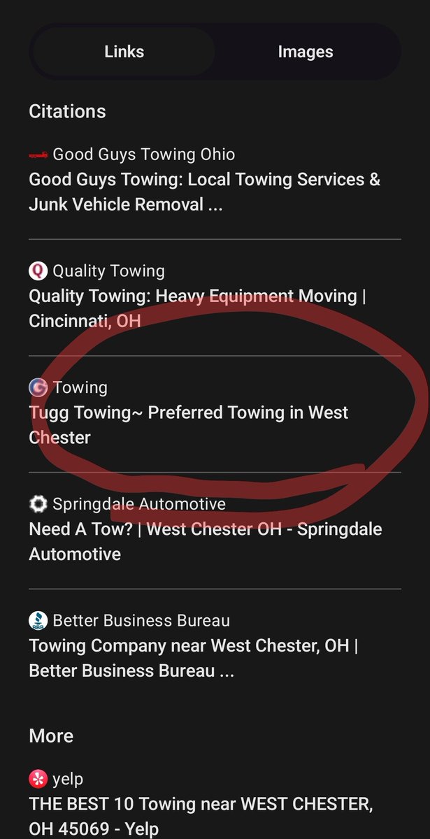 AI visibility for towing services: Citations highlight Towing.com-linked companies in AI results