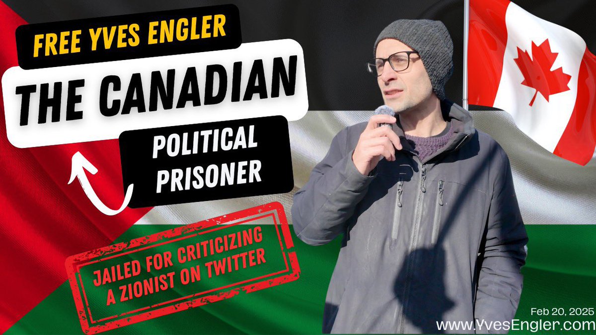 Aaron Maté (@aaronjmate) on Twitter photo My friend <a href="/EnglerYves/">Yves Engler</a> is spending the weekend in a Montreal jail because he criticized an Israel supporter on X. Free Yves Engler, and restore Free Speech. My friend <a href="/EnglerYves/">Yves Engler</a> is spending the weekend in a Montreal jail because he criticized an Israel supporter on X. Free Yves Engler, and restore Free Speech.