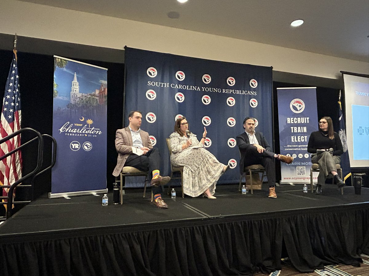 scyoungreps's tweet photo. Great sessions this morning at @yrnational’s spring conference in Charleston! 🧵

Our first session was “Off the Record: Political Leadership Behind Closed Doors” featuring @TKor, @leightongsmith, and @AndrewBoucher and moderated by our very own @ViktoriaMcKenna! https://t.co/jxUt1BWeg9
