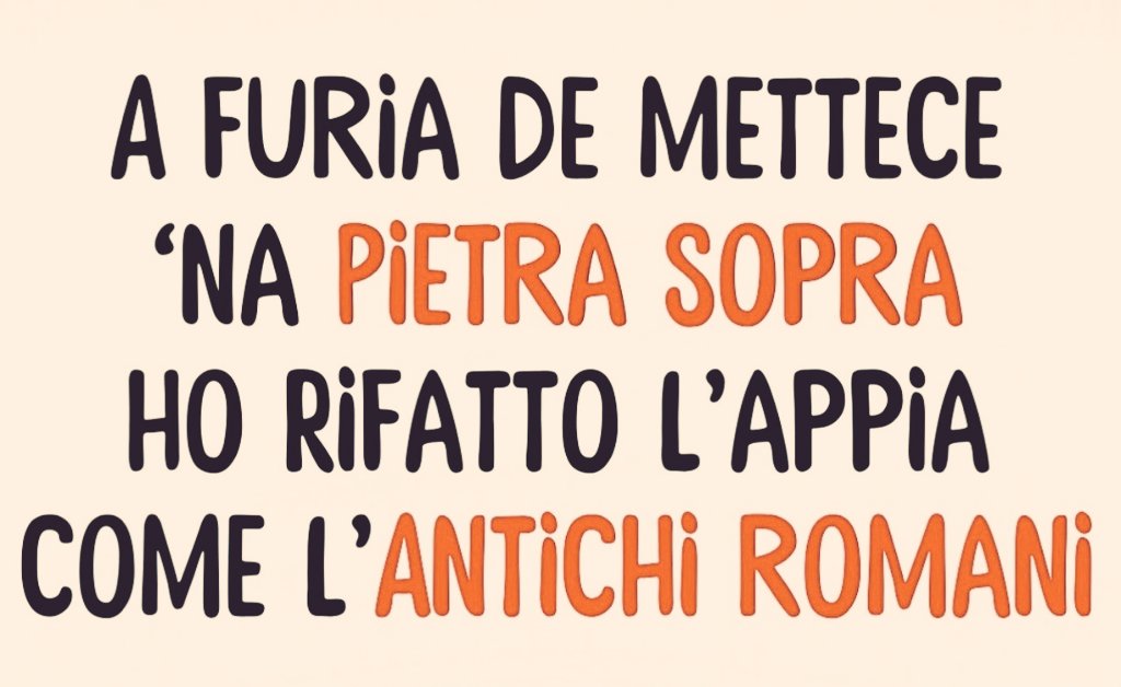 'NA
PIETRA
ALL'OCCORRENZA