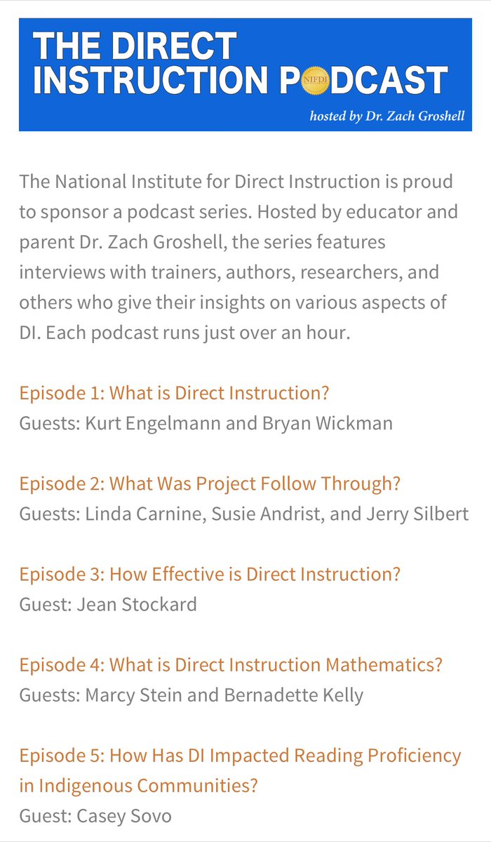 Here are all the Direct Instruction podcast episodes in one place: 

nifdi.org/resources/news…