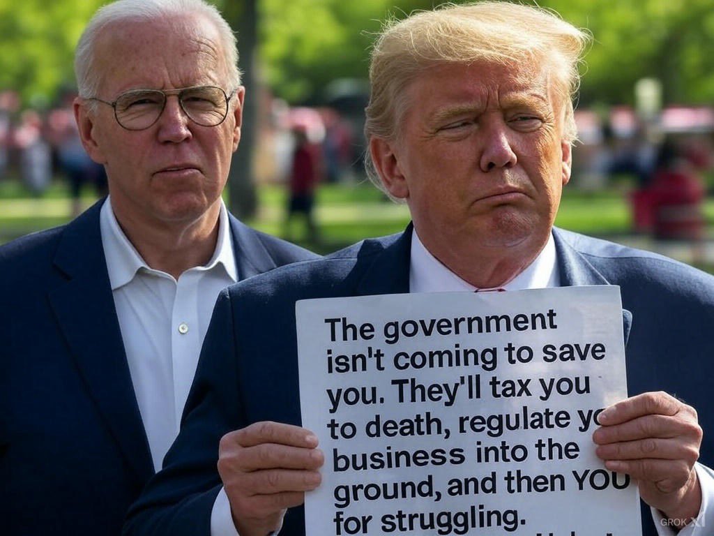 UnMutedVeteran's tweet image. 🚨 The government isn’t coming to save you. 🚨

They’ll tax you to death, regulate your business into the ground, and then blame YOU for struggling.

It’s time to wake up and take back control. Who’s with me? 💪🔥

#WakeUpAmerica #NoLube #MiddleClassRevolt #Doge