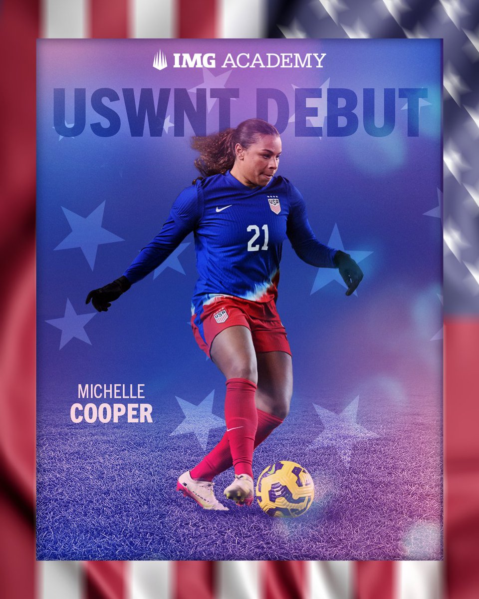 🚨Proud moment!🚨IMG alumna Michelle Cooper made her USWNT debut in a 2-0 win over Colombia, joining  Indiana Vassilev and Shaq Moore as IMG Academy alums on the US national team this year. 🇺🇸🔥 Next up: Australia on Feb 23 at 3PM❗