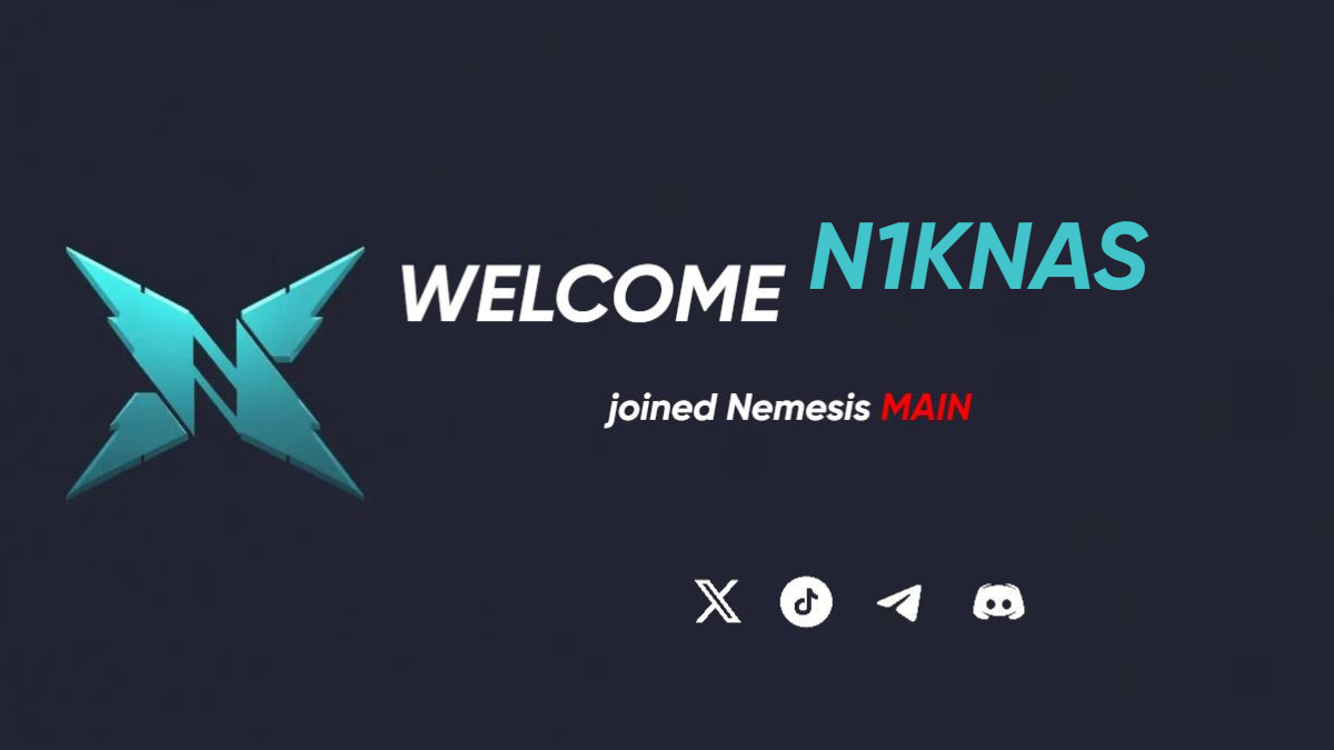 Welcome n1knas to Nemesis Main. GL for the season🍀