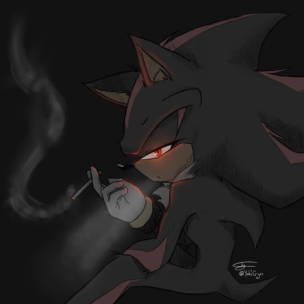 I colored one of my drawings (I swear I’m not obsessed with this one even tho it’s the third time redrawing this)

#ShadowTheHedgehog #shadow #SonicTheHedgehog #sth #sonicfanart