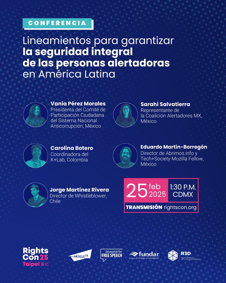 Evidenciar irregularidades es crucial para la construir sociedades más transparentes, sin embargo aún hay diversos desafíos para poder alertar. Desde la <a href="/rightscon/">RightsCon</a> 💡platicaremos sobre cómo impulsar políticas públicas que garanticen la seguridad 👇
#AlertarEsUnDerecho