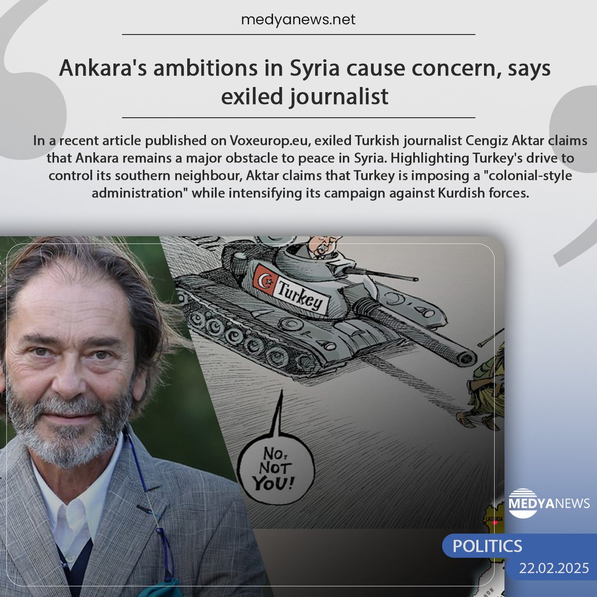 medyanews_'s tweet photo. Could the NATO-trained AANES forces become Syria’s new national army? Cengiz Aktar(@AktarCengiz) believes so, and Turkey isn’t happy about it.
#SyriaTalks #Kurds #Ankara
https://t.co/vb0gpDunTT https://t.co/yGOBd0gxky