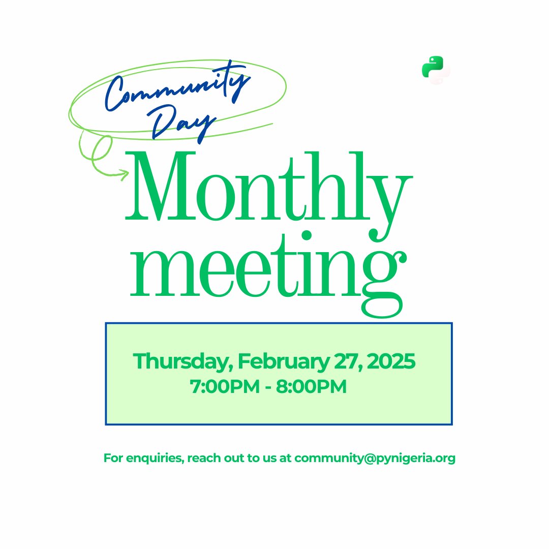 𝗖𝗼𝗺𝗺𝘂𝗻𝗶𝘁𝘆 𝗗𝗮𝘆

From our last session, we’ve seen some amazing progress:
📌 More collaboration among members
📌 Valuable insights shared on key topics
📌 Community-driven initiatives gaining momentum

🔗 𝗝𝗼𝗶𝗻 𝗵𝗲𝗿𝗲: meet.google.com/nyj-garp-ewe