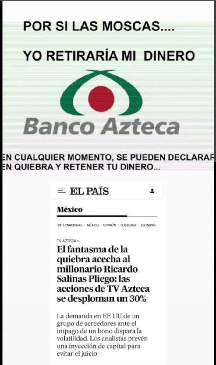 Y recuerden amiguit@s , no darle like y rt a este post, porque el #DientesDeBurroEvasor , delincuente fiscal, Salinas Pliego, puede ahora demandar al <a href="/elpaismexico/">EL PAÍS México</a>  por “terrorismo informativo” .. 🙅‍♀️

No difundir
No hacer viral en todas sus redes.
👇